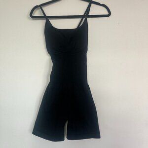 Strappy Romper Seamless Jumpsuit with Tummy Control and Padded Sports Bra